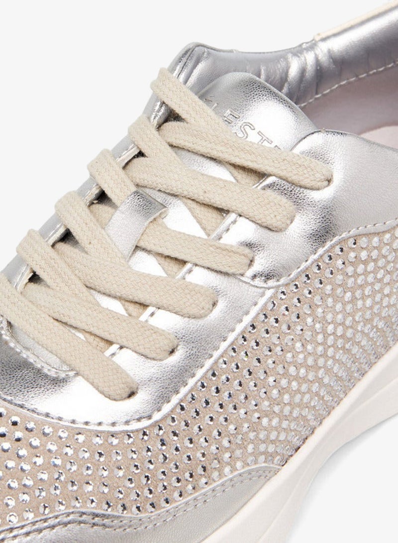 Celeste Women's Embellished Lace-Up Sneakers - Image 4