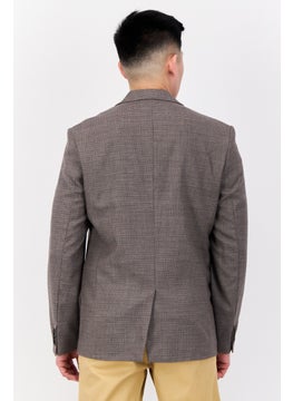 ESPRIT Men Regular Fit Hounds Tooth Printed Semi-Formal Blazer, Multicolor  - Image 2
