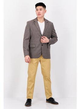ESPRIT Men Regular Fit Hounds Tooth Printed Semi-Formal Blazer, Multicolor  - Image 3