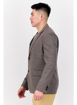ESPRIT Men Regular Fit Hounds Tooth Printed Semi-Formal Blazer, Multicolor  - Image 4