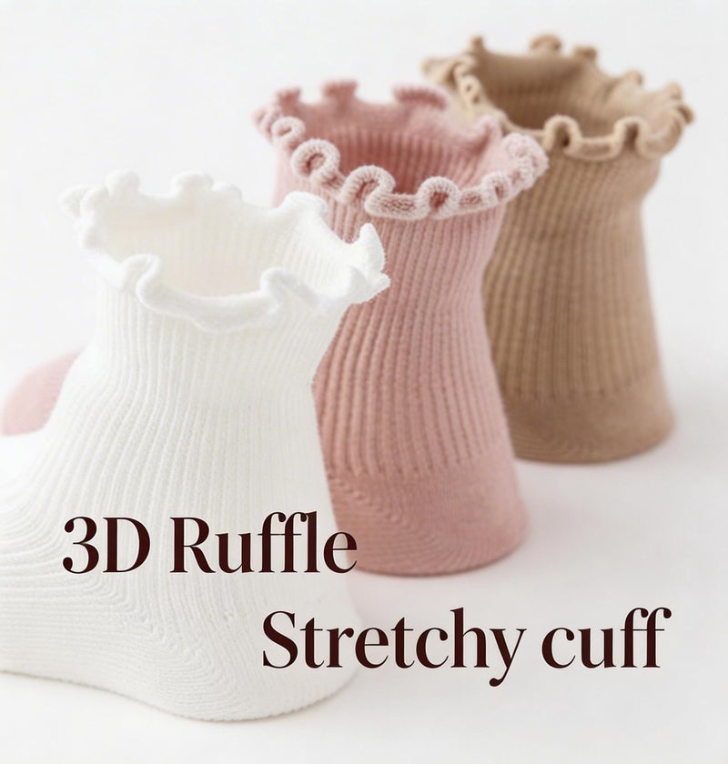 DarkCom Ruffle Socks Womens 6 Pairsï¼ŒCute Ankle Lettuce Edge Frilly Crew Athletic Socks - Image 3