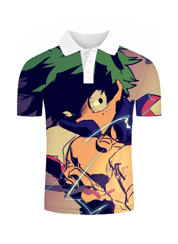 KUYING New One Piece Printed Casual Polo Shirt  - Image 1