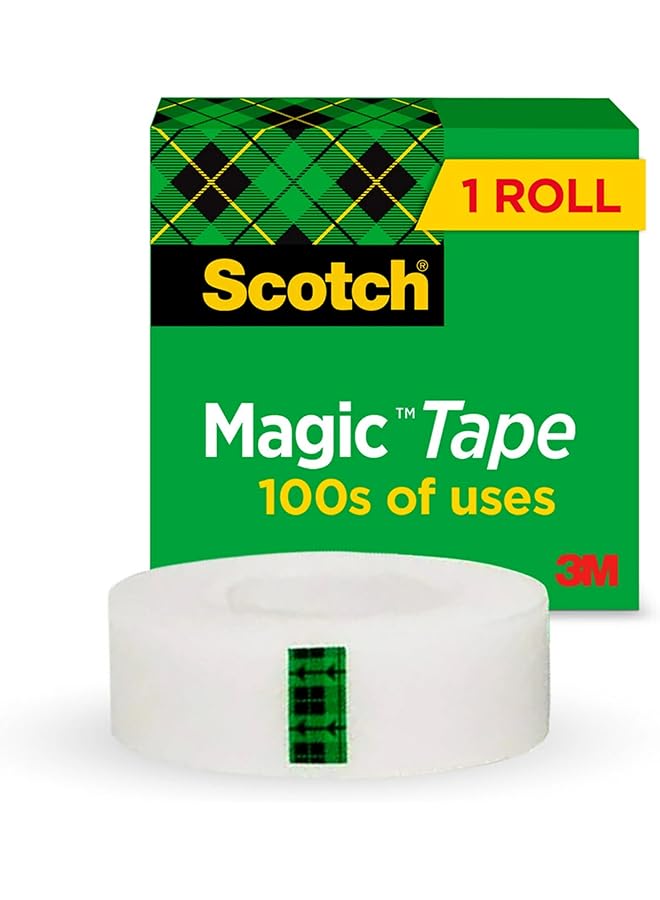 Scotch  Magic Tape In Box 3 4 X 1299 In 19Mm X 33M Invisible Removable General Purpose Sticky Tape For Document Repair Labeling And Sealing Tape Boxed Individually 1 Roll Box - Image 1