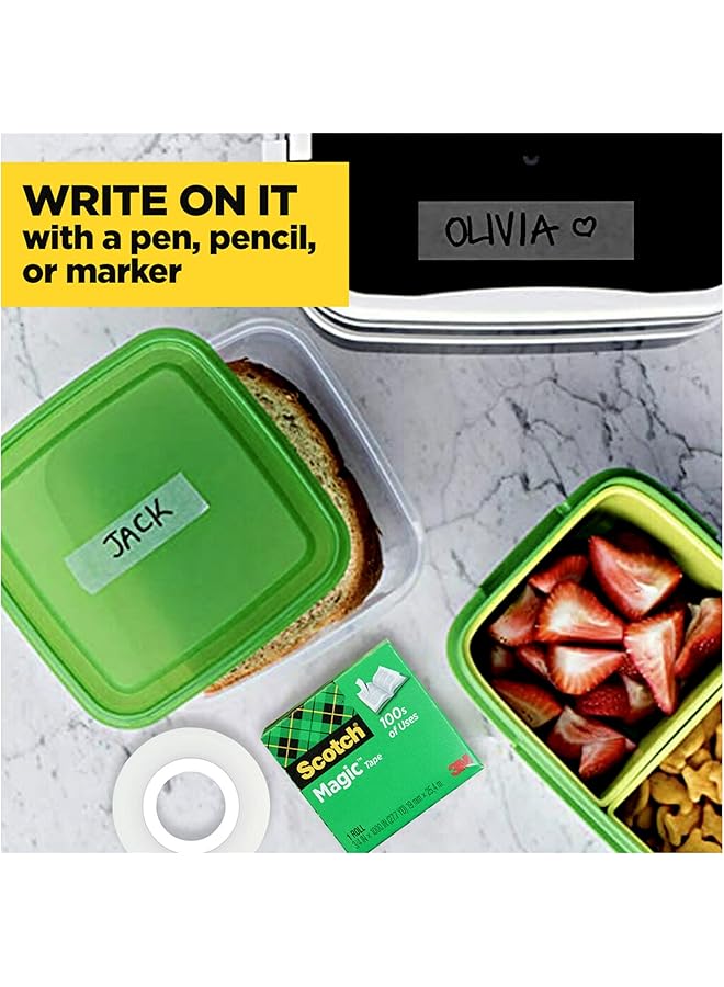 Scotch  Magic Tape In Box 3 4 X 1299 In 19Mm X 33M Invisible Removable General Purpose Sticky Tape For Document Repair Labeling And Sealing Tape Boxed Individually 1 Roll Box - Image 5