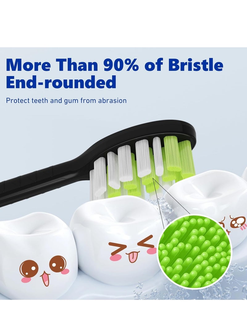 متوافق مع رؤوس فرشاة أسنان كهربائية من فيليبس سلسلة واحدة سونيك كير ، لفرشاة أسنان فيليبس وان HY1100 HY1200 ONE Series الكهربائية ، 5 عبوات (أسود شادو ، متوسط) - Image 5