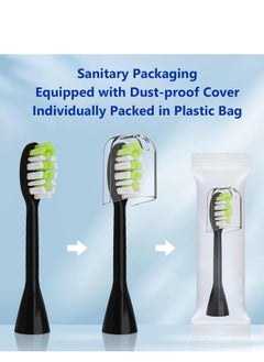 Generic Compatible with Philips One Series Sonicare Electric Toothbrush Replacement Brush Heads,for Philips One HY1100 HY1200 ONE Series Electric Toothbrush,5 Pack (Shadow Black, Medium)  - Image 2