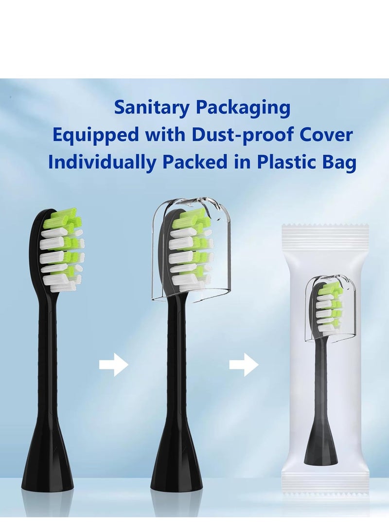 متوافق مع رؤوس فرشاة أسنان كهربائية من فيليبس سلسلة واحدة سونيك كير ، لفرشاة أسنان فيليبس وان HY1100 HY1200 ONE Series الكهربائية ، 5 عبوات (أسود شادو ، متوسط) - Image 2