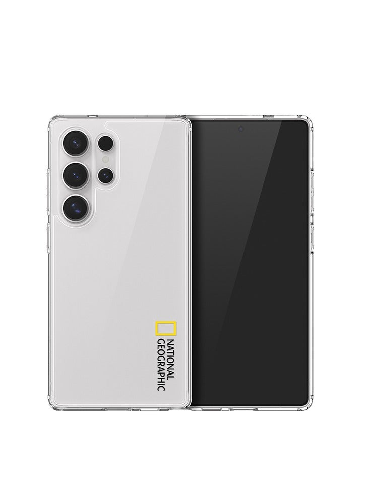 National Geographic Crystal Clear Case V2 Jell Hard Galaxy S25 Ultra - Black And Yellow  Logo - Image 1