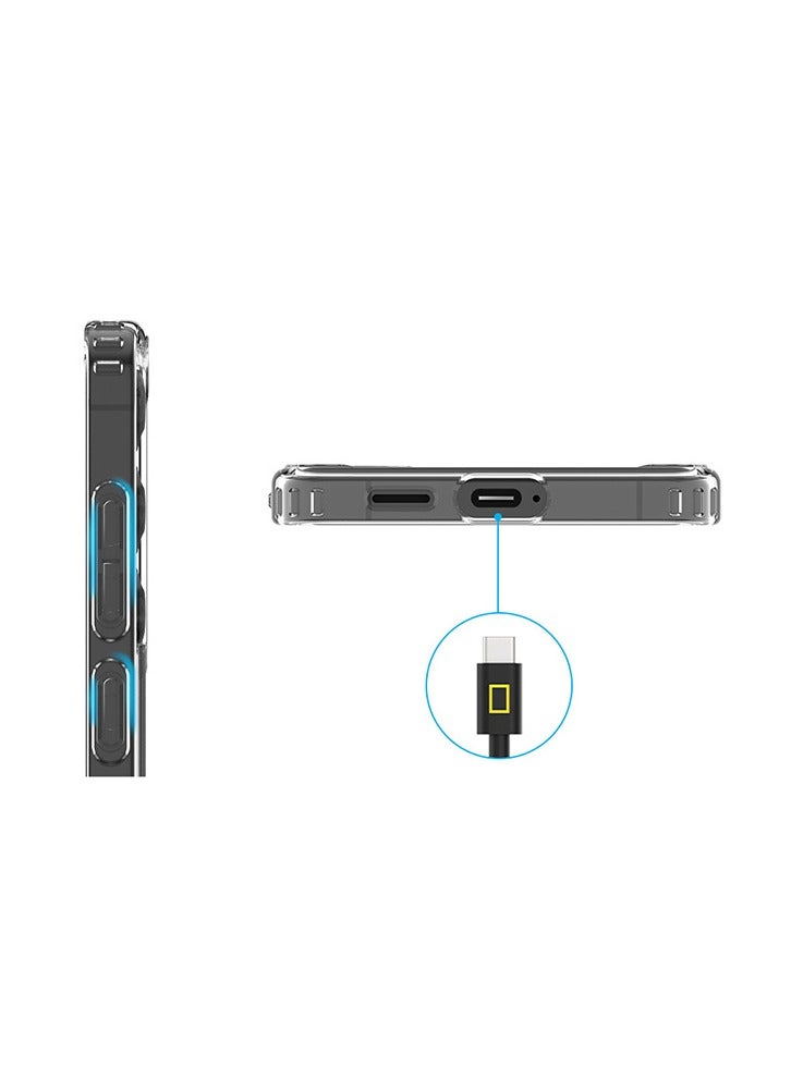 National Geographic Crystal Clear Case V2 Jell Hard Galaxy S25 Ultra - Black And Yellow  Logo - Image 3