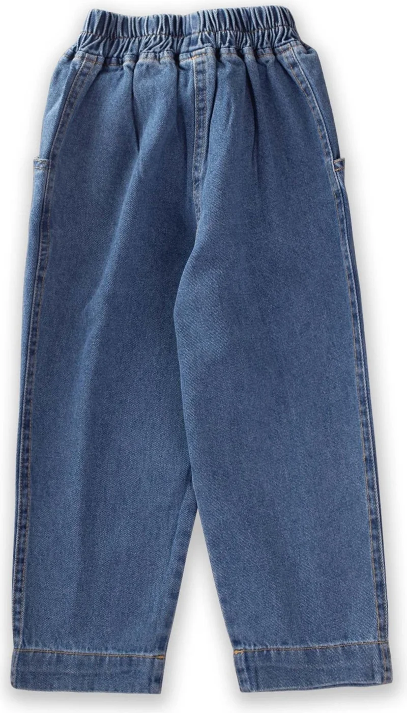 Cigit Pocket Pleated Jeans Blue