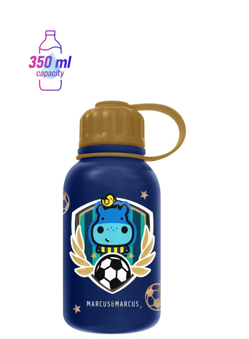 Marcus & Marcus Stainless Steel Double Wall Vacuum Insulated Water Bottle Football 350 mL - Image 1