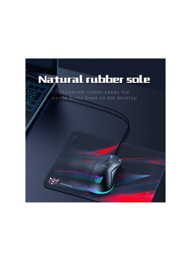 ONIKUMA TZ5006 5 in 1 Combo Gaming Set with Keyboard Mouse Headset Stand and Mousepad - Image 5