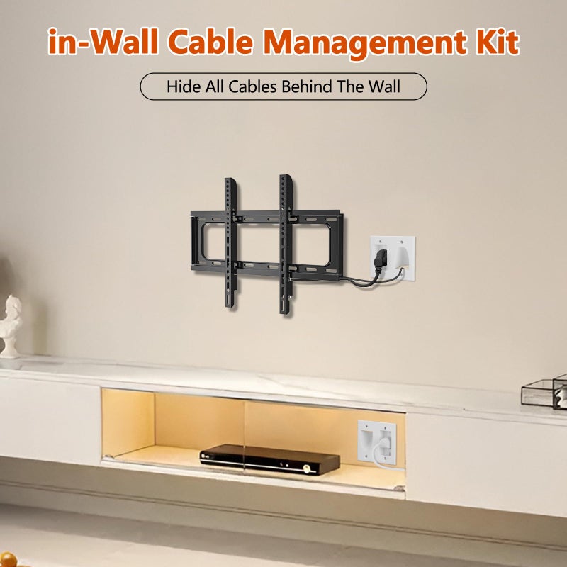 Celendor in Wall Cable Management Kit for Wall,Hide Cords Wall Mounted TV,Power Bridge Wall Kit for TV,Recessed Outlet for Organizing Cables Behind Wall-Mounted TV - Image 3