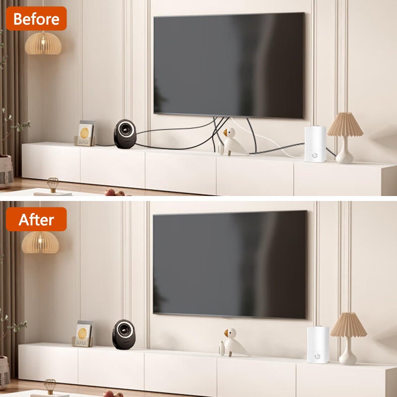 Celendor in Wall Cable Management Kit for Wall,Hide Cords Wall Mounted TV,Power Bridge Wall Kit for TV,Recessed Outlet for Organizing Cables Behind Wall-Mounted TV - Image 4