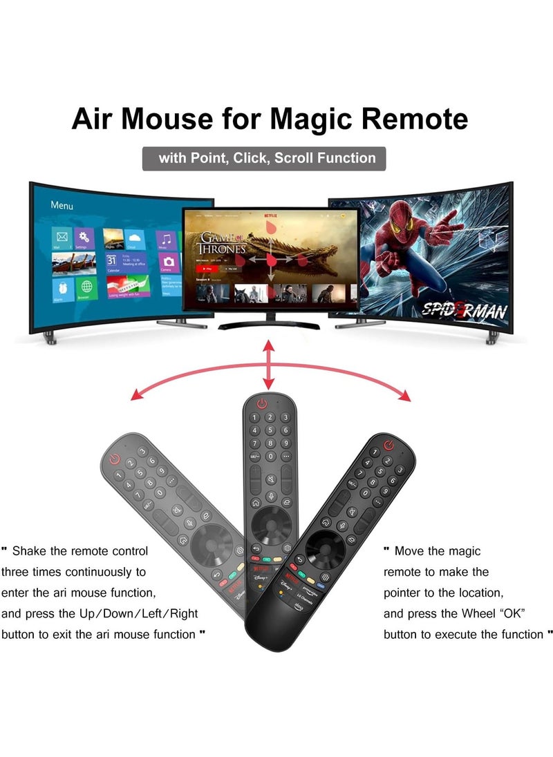 ELTRAZONE Replacement Magic Remote Control AN-MR22GA/22GN with Voice and Pointer Function for LG Smart TV Compatible with 2017-2023 LG UHD OLED QNED NanoCell 4K 8K Models with battery - Image 5