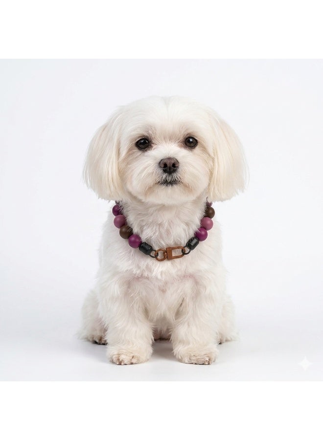 Cute Silicone Chunky Beaded Pet Necklace for Cats & Dogs - Image 2