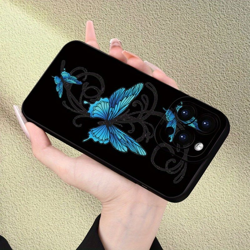 غطاء هاتف ناعم بنمط الفراشة السوداء لهاتف iPhone 11 - Image 3
