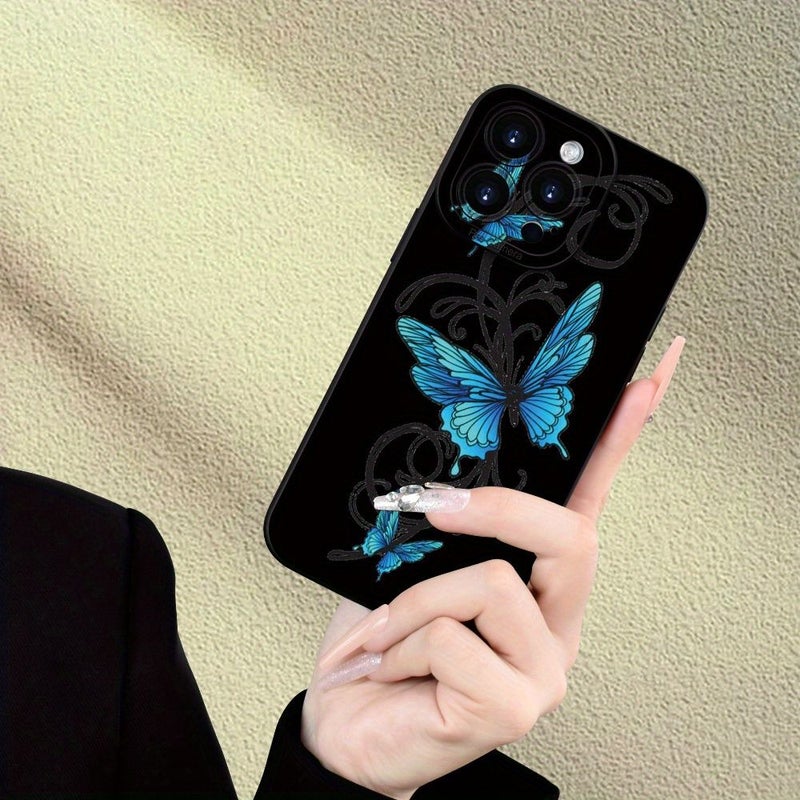 غطاء هاتف ناعم بنمط الفراشة السوداء لهاتف iPhone 11 - Image 4
