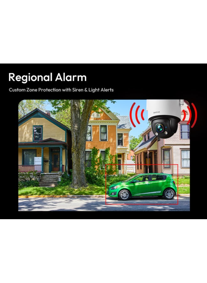 Botslab كاميرا الليل الذكية W317 ColorS AI – دقة 5MP 3K، دوران بزاوية 360°، التعرف على المشهد بالذكاء الاصطناعي، رؤية ليلية كاملة الألوان، تصميم مقاوم للعوامل الجوية IP66 - Image 3