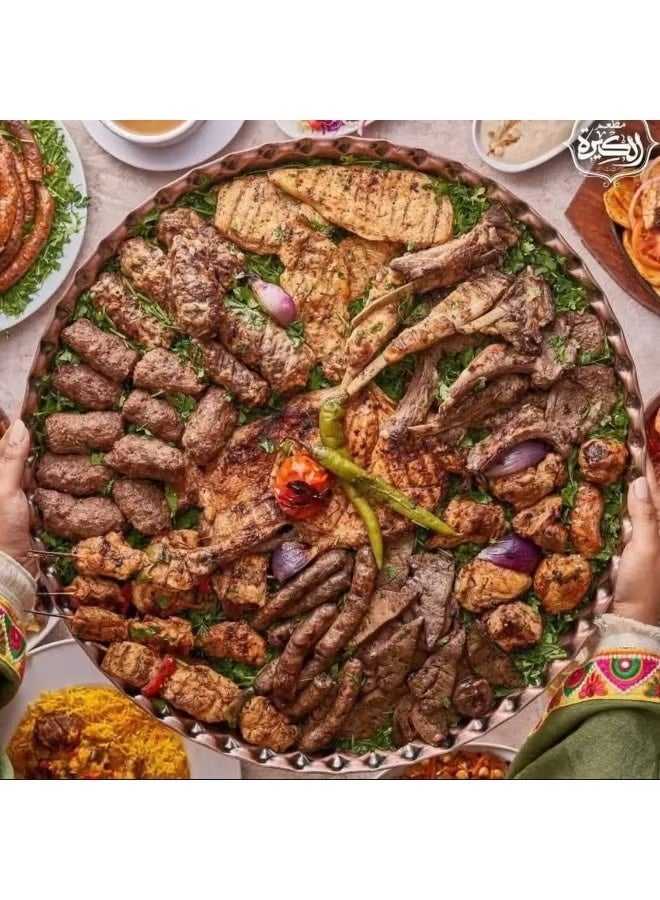 صينية عشاء وطبق تقديم مسطح للكبسة واللحوم المشوية صغير (50 سم) - Image 3