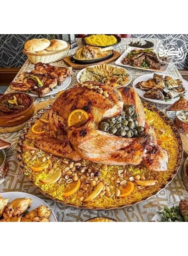 صينية عشاء وطبق تقديم مسطح للكبسة واللحوم المشوية صغير (50 سم) - Image 4