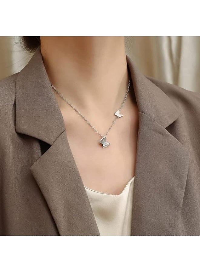 Fayrouz Jewellery Shiny European Butterfly Pendant Necklace with Stainless Steel Pendant Discover the beauty of our chains and elegant jewelry for girls and women from Fairuz Jewelry - Image 4
