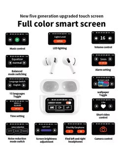 Rabos ANC+ENC double noise reduction to Listen Touch Screen Control Earbuds Headphones 360 Stereo with Noise Cancellation  - Image 2
