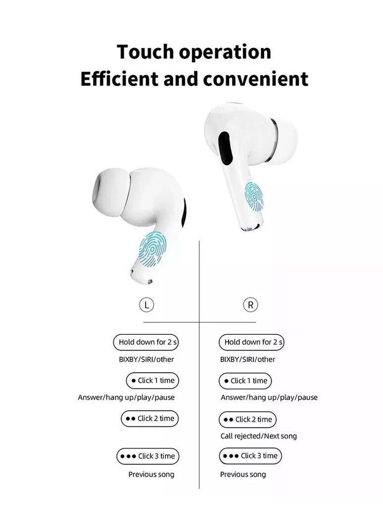 Rabos - ANC+ENC double noise reduction to Listen Touch Screen Control Earbuds Headphones 360 Stereo with Noise Cancellation - Image 1
