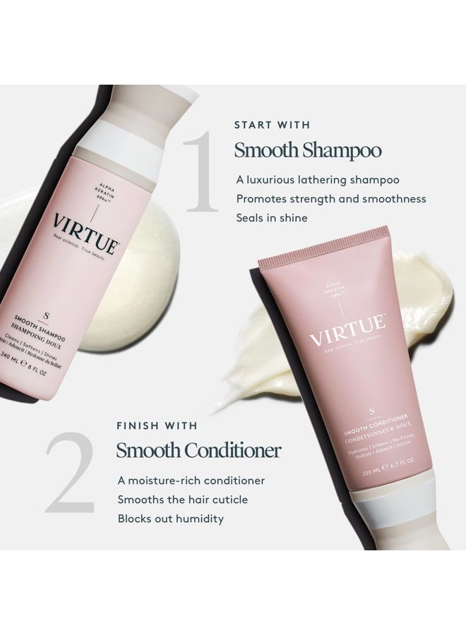 VIRTUE Smooth Sulfate Free Shampoo for Frizz Control for Curly Hair, Safe for All Hair Types, Color Safe - Image 4