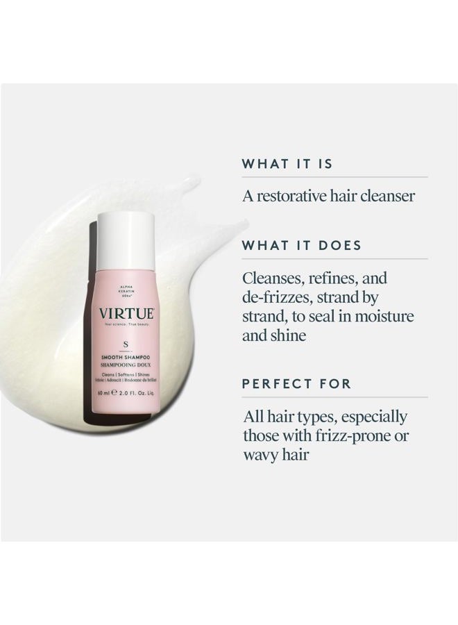 VIRTUE Smooth Sulfate Free Shampoo for Frizz Control for Curly Hair, Safe for All Hair Types, Color Safe - Image 2