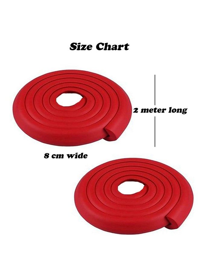 Syga Set Of 2 Red Baby Safety Strip Edge Guard Cushion Corner Cover Tape Infant Bump Protector - Image 3