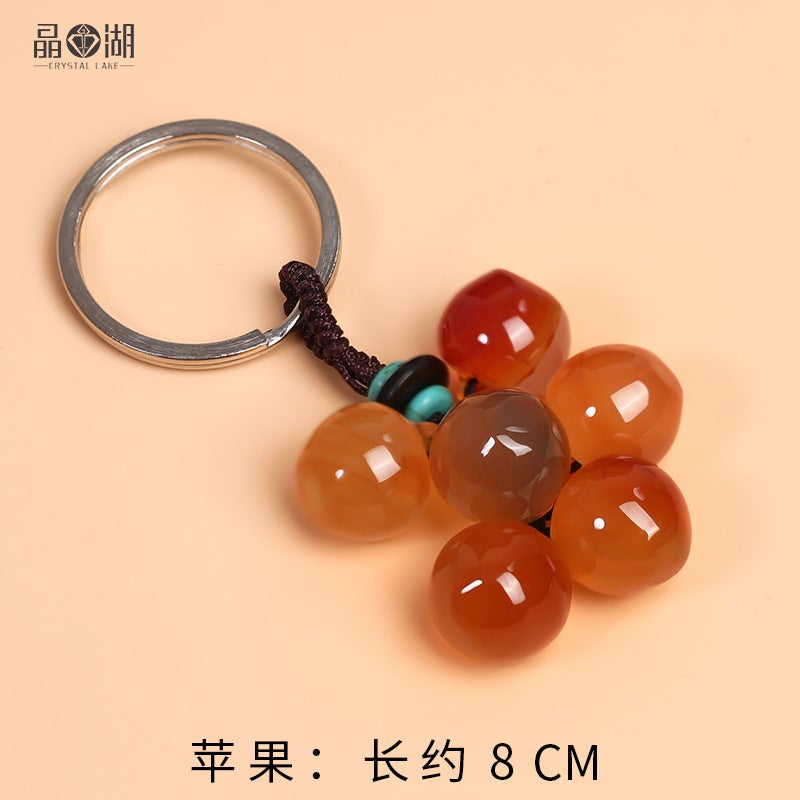 Generic Jade Gourd Keychain Pendant Unisex Peace Charm Apple