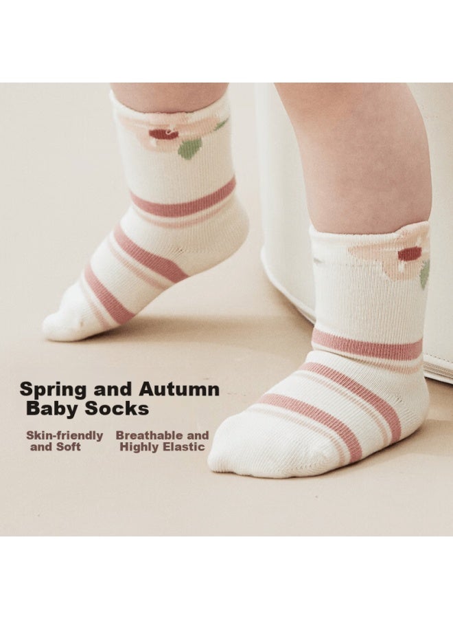 Barbie Infant Cotton Socks Newborn Short Socks Spring Autumn Mid-calf Socks 0-6 Months Baby Seamless Class A Winter Long Socks - Image 3