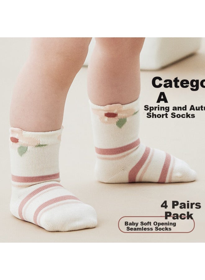 Barbie Infant Cotton Socks Newborn Short Socks Spring Autumn Mid-calf Socks 0-6 Months Baby Seamless Class A Winter Long Socks - Image 4