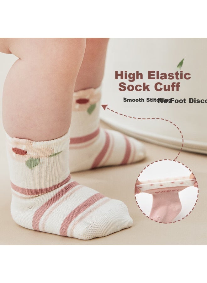 Barbie Infant Cotton Socks Newborn Short Socks Spring Autumn Mid-calf Socks 0-6 Months Baby Seamless Class A Winter Long Socks - Image 2