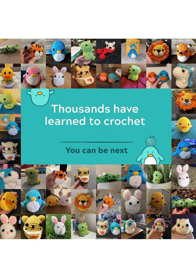 Generic - Beginner-Friendly Penguin Crochet Kit, Complete with Yarn, Eyes, Stuffing, Hook and Video Tutorials, Ideal Birthday Gift for Kids - Image 1