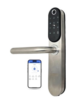 Robustline Outdoor Electronic Smart Lock For Front Door with 5 Function-2 Years Warranty Fingerprint Passcode Mobile App Smart Card Metal Key RBSL1030S
