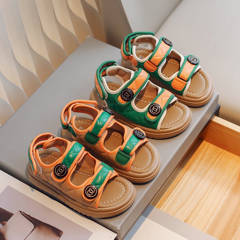 Men'S Baby Sandals Open Toe Fashion Breathable Toe Beach Shoes Baby Soft Sole Non-Slip Toddler Shoes - Image 3