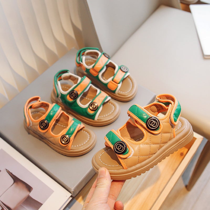 Men'S Baby Sandals Open Toe Fashion Breathable Toe Beach Shoes Baby Soft Sole Non-Slip Toddler Shoes - Image 2