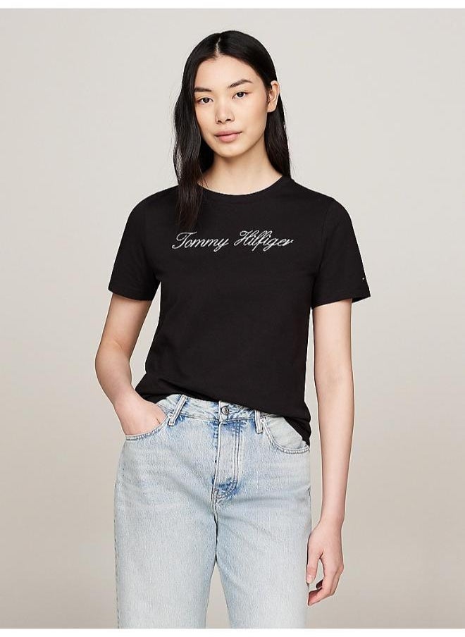 TOMMY HILFIGER - Logo Detailed Short Sleeve T-Shirt - Image 1