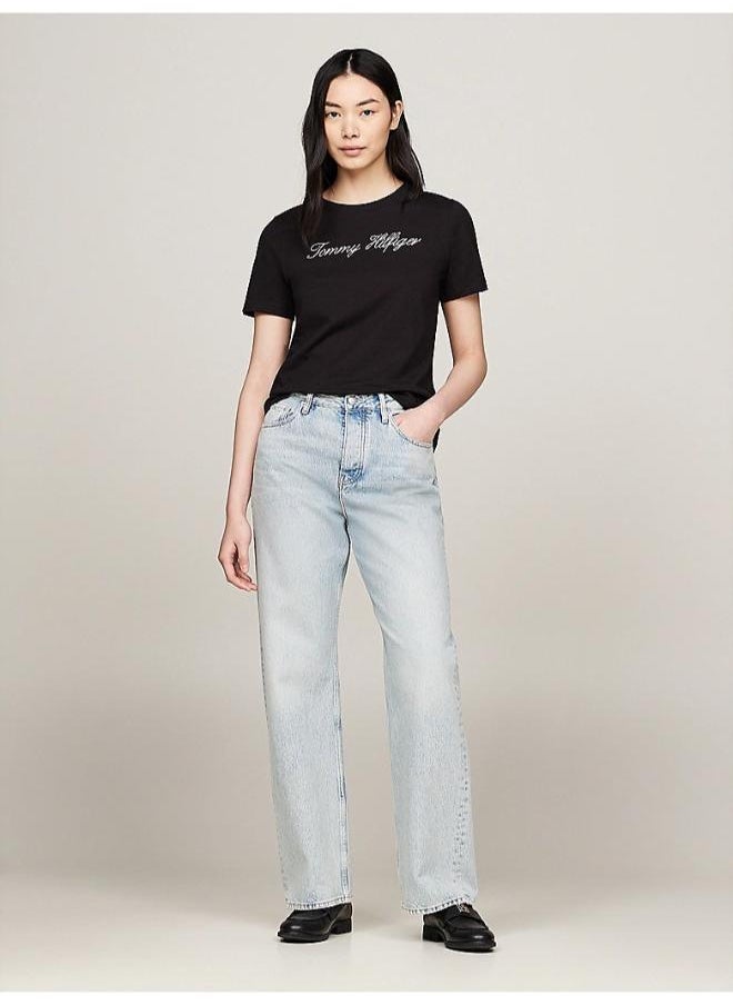 TOMMY HILFIGER - Logo Detailed Short Sleeve T-Shirt - Image 1