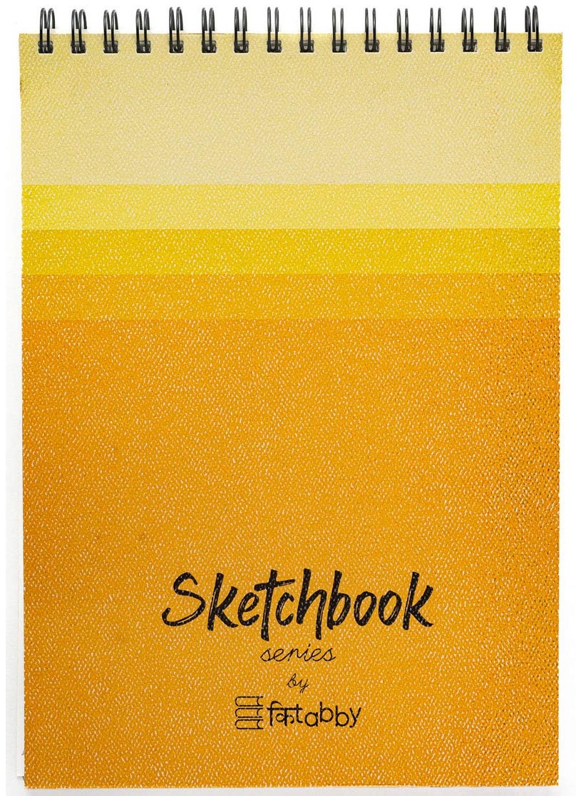 Kitabby Kitabby Sketchbook Series A3 Size Large WireO Bound Sketch Book MicroPerforations for Easy Tear Off 50 Sheets 160gsm AntiAgeing Acid Free Archival Grade Fine Grain Paper Yellow 