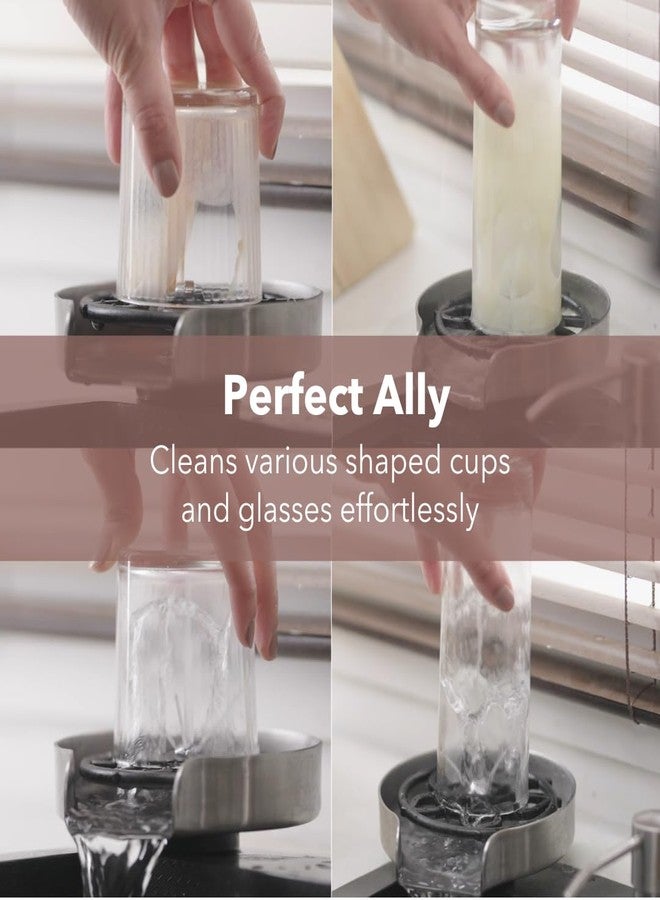 Hindware Italian Collection F680030CP Glass Rinser for Kitchen Sink | Glass Cleaner | Glass Sprayer | Made of Stainless Steel | Mirror-Like Finish - Image 3