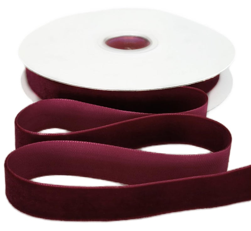 Abbaoww 11 Yards Vintage Burgundy Velvet Ribbon 58 Inch Wide for Wedding Christmas Tree Wreath Decor Gift Wrapping Floral Bouquets DIY Projects