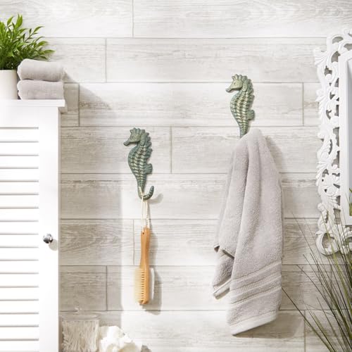 Zingz & Thingz Decorative Cast Iron Animal Wall Hook Collection, 6.5x1x2.5, Seahorse, 2 Count - Image 5