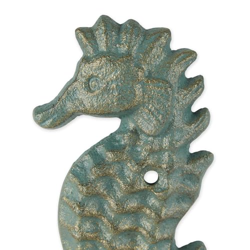Zingz & Thingz Decorative Cast Iron Animal Wall Hook Collection, 6.5x1x2.5, Seahorse, 2 Count - Image 3