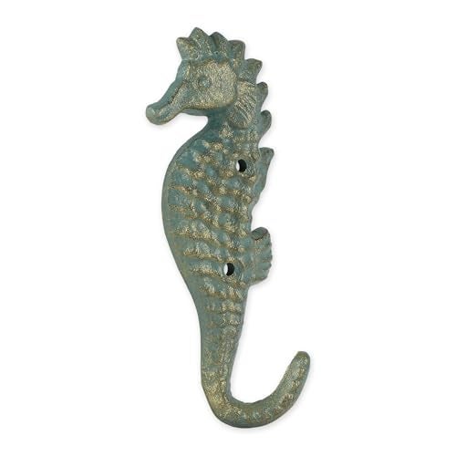 Zingz & Thingz Decorative Cast Iron Animal Wall Hook Collection, 6.5x1x2.5, Seahorse, 2 Count - Image 2