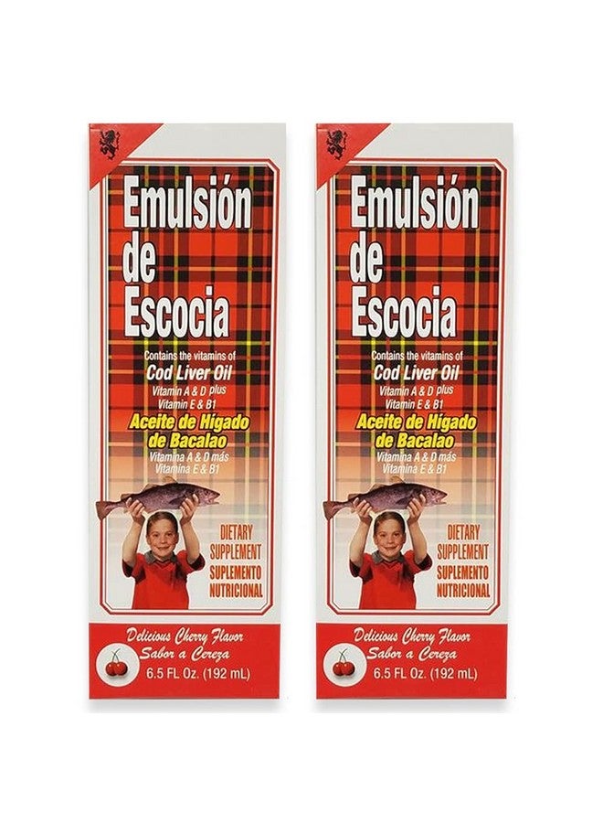 Menper Emulsion De Escocia Cherry 6.5 Oz. Cod Liver Oil 2-PACK - Image 1