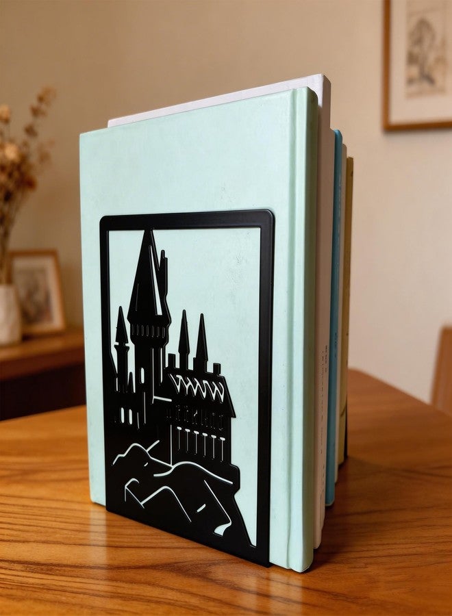 Smallan Metal Bookends for Shelves Room Decorative, Creative Dragon Bookends Heavy Duty Study Bookends Stoppers Holder Stand for Desk Shelf Office, H&P Book Ends to Support Books (Dragon Castle, 1 Pair) - Image 5