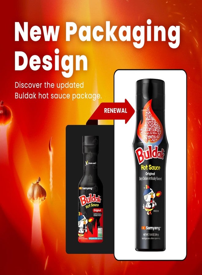 Samyang Buldak Hot Sauce - Original, Korean Spicy Hot Chicken Flavor Sauce [5.57 fl oz (200g) x 2 pack] - Image 4